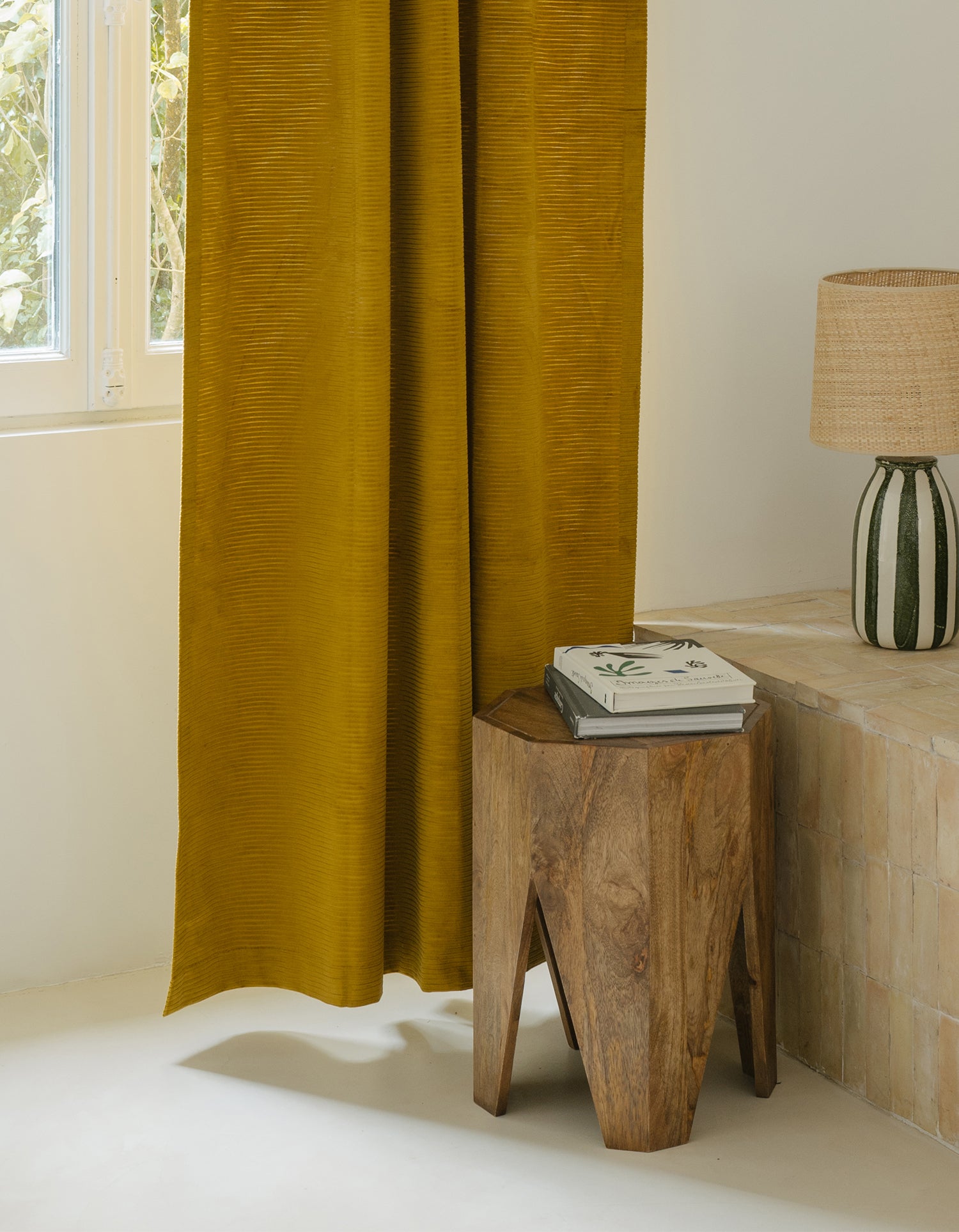 Tenda Palais Royal – Velluto a Coste - Giallo Ocra