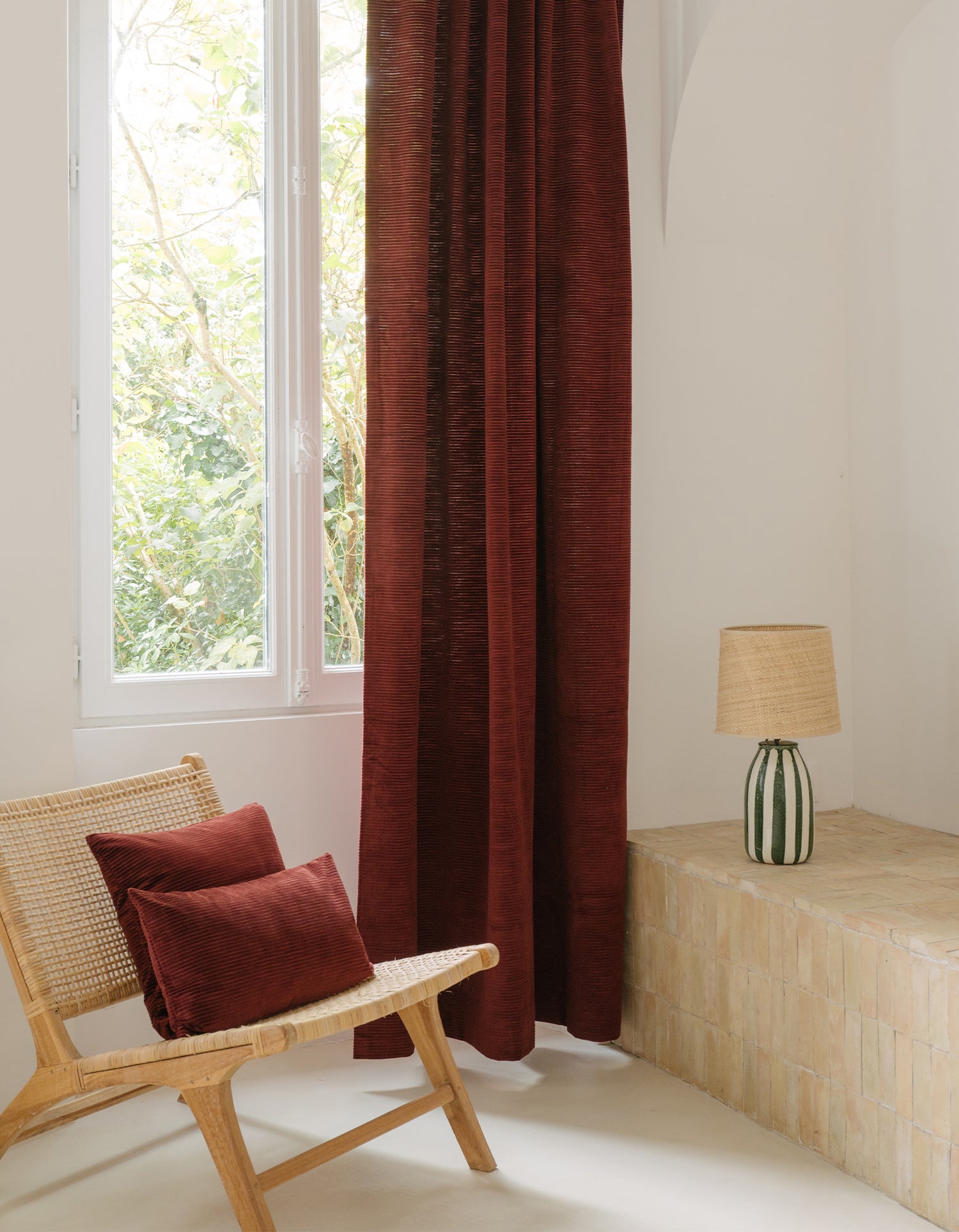 Tenda Palais Royal – Velluto a Coste - Rosso Borgogna