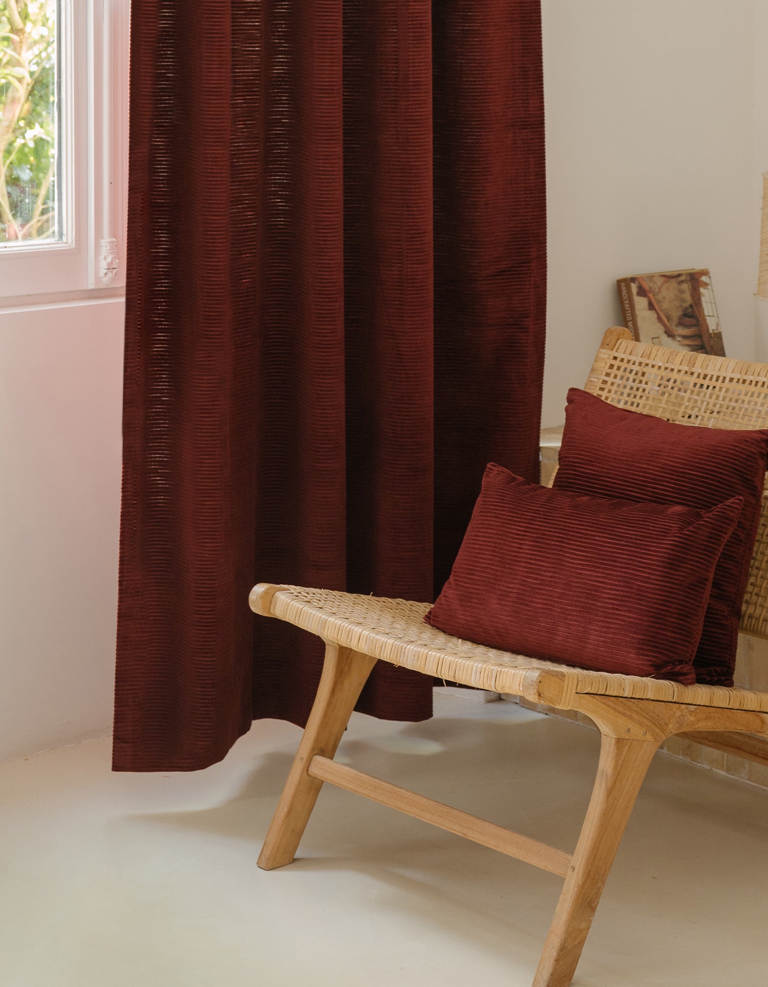 Tenda Palais Royal – Velluto a Coste - Rosso Borgogna
