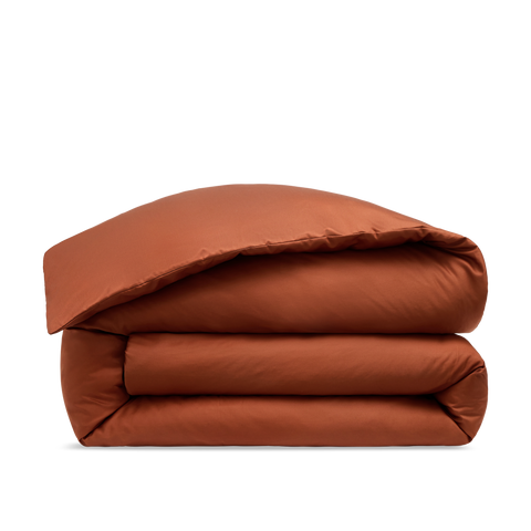 Housse de couette Satin de coton 200 fils - Acajou