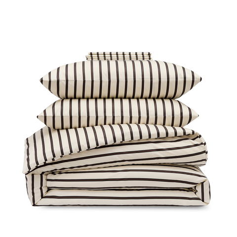 Satin Bettwäsche-set - Palaststreifen