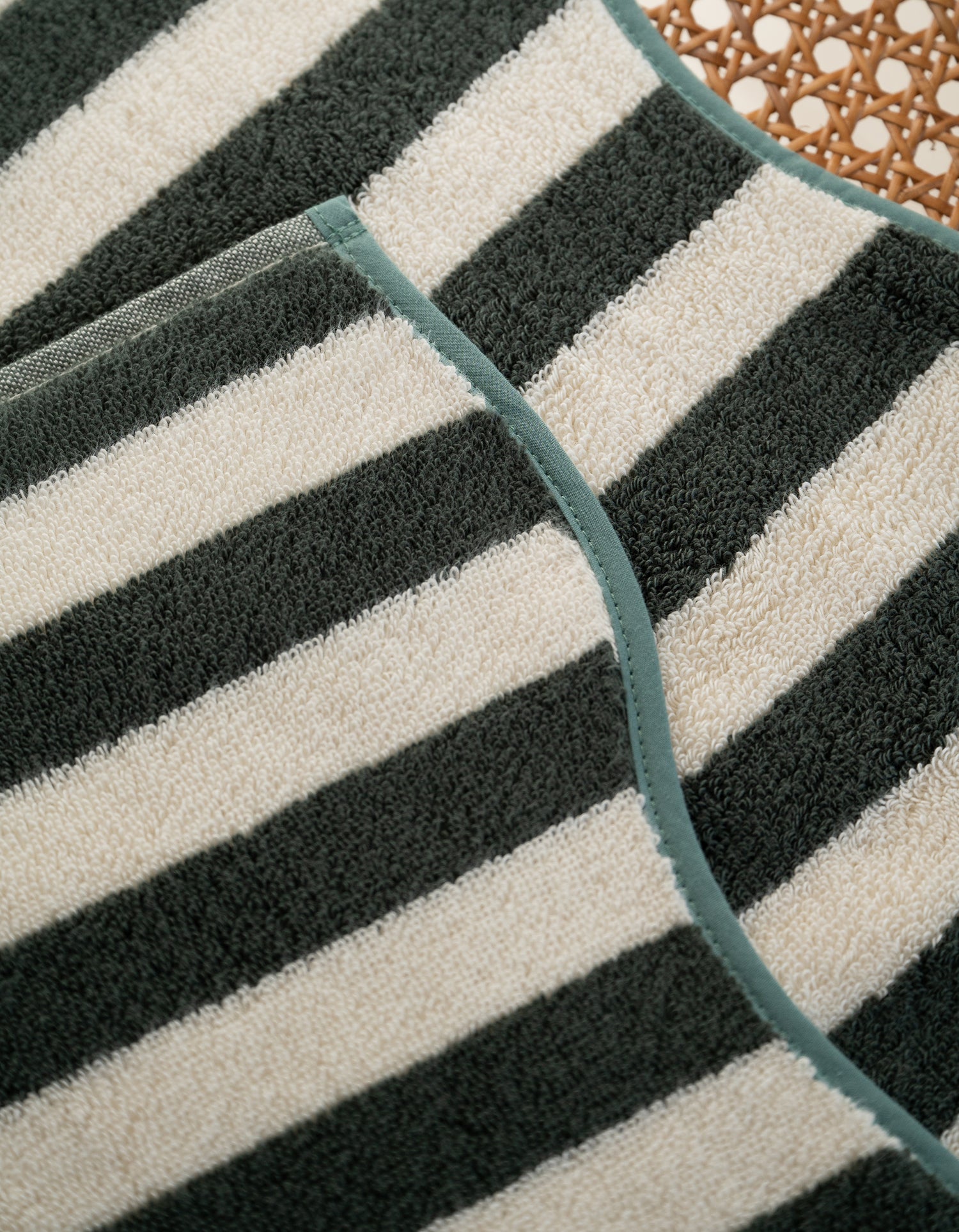 Serviette de bain Wavy - Rayé Vert & Bleu