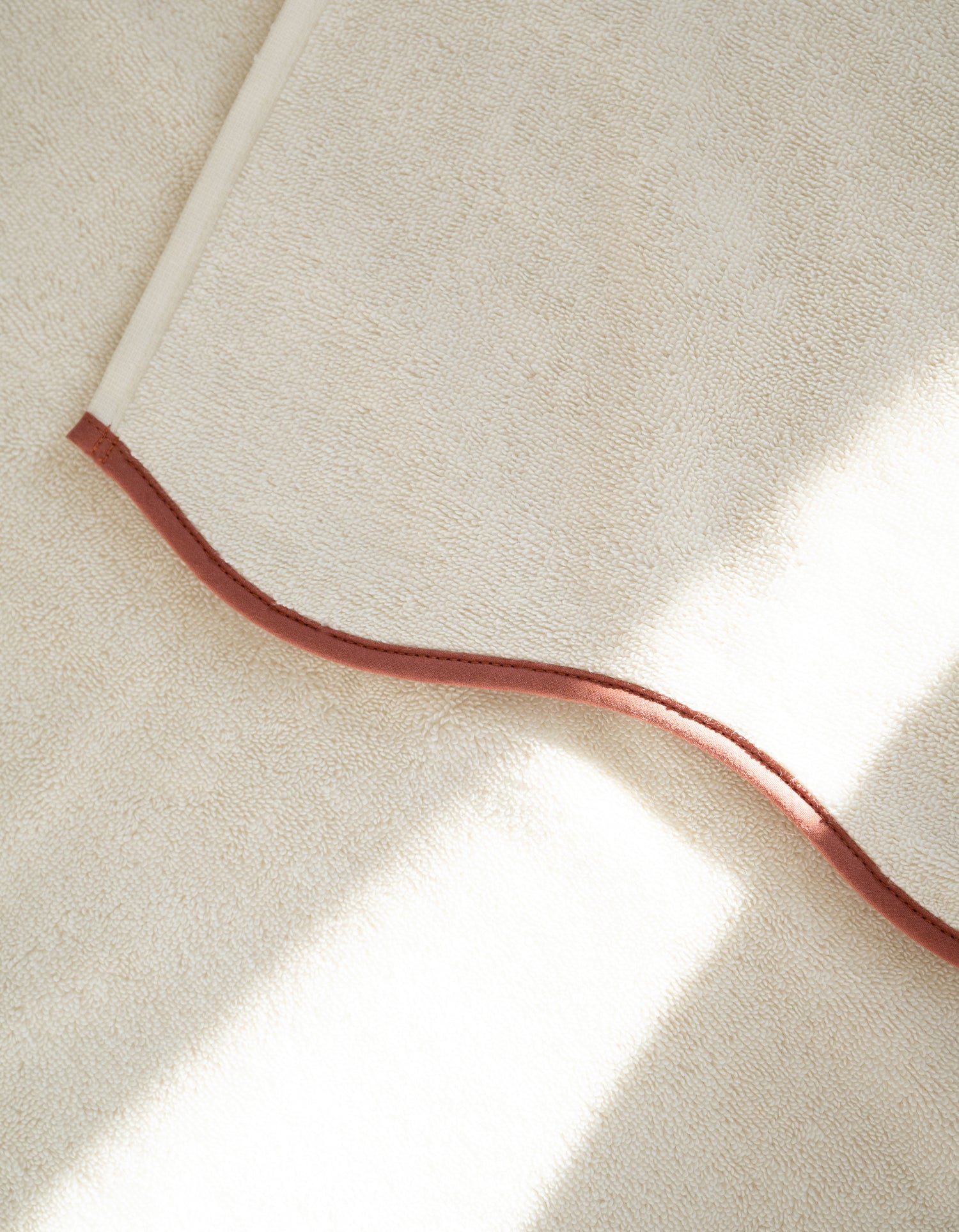 Telo da bagno Wavy - Crema & Terracotta