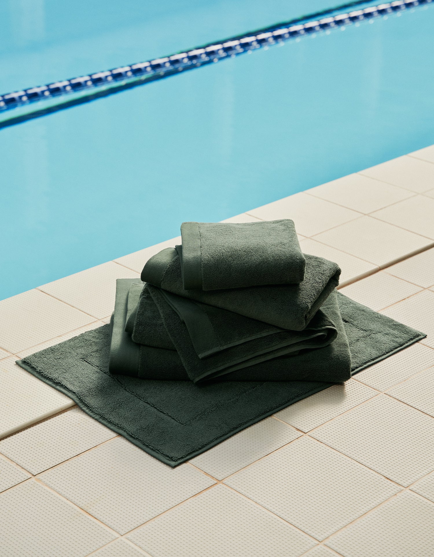 Serviette de bain moelleuse - Vert Forêt