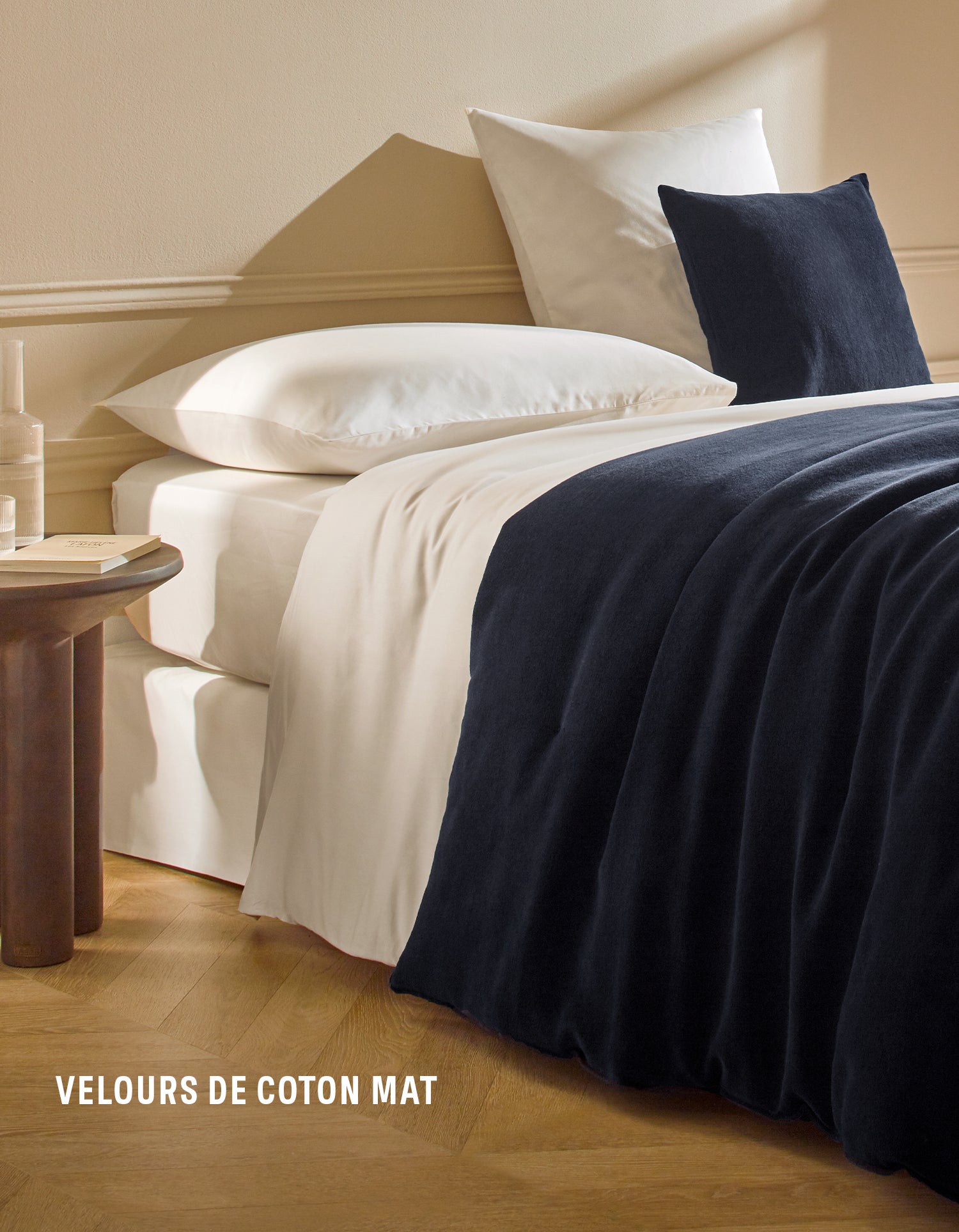 Boutis Copriletto in Velluto - Blu Velour