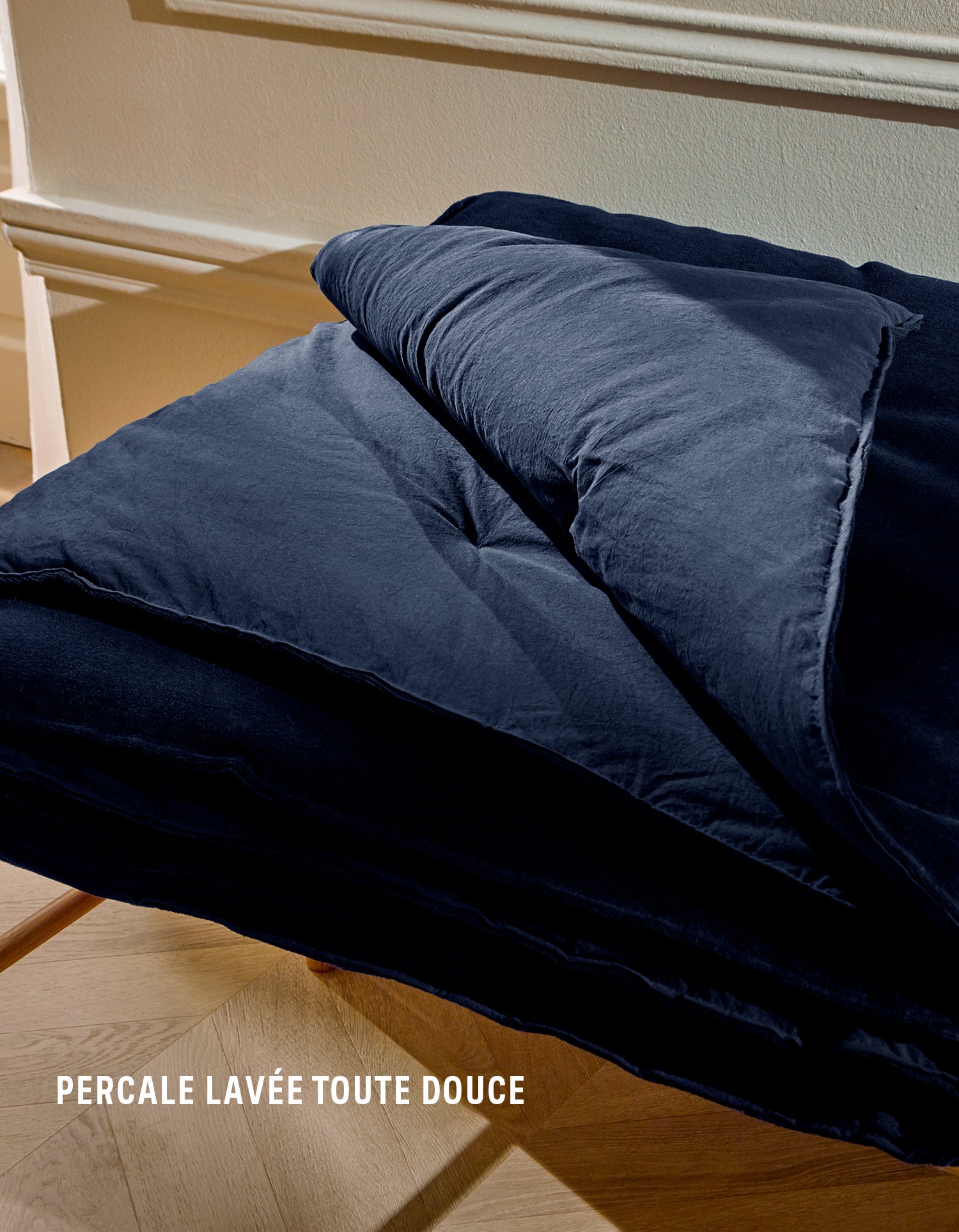Boutis Copriletto in Velluto - Blu Velour