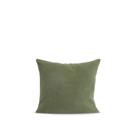 Het vierkante fluwelen kussen - Kaki Groen