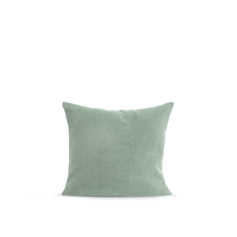 Il cuscino quadrato in velluto - Verde Tenue