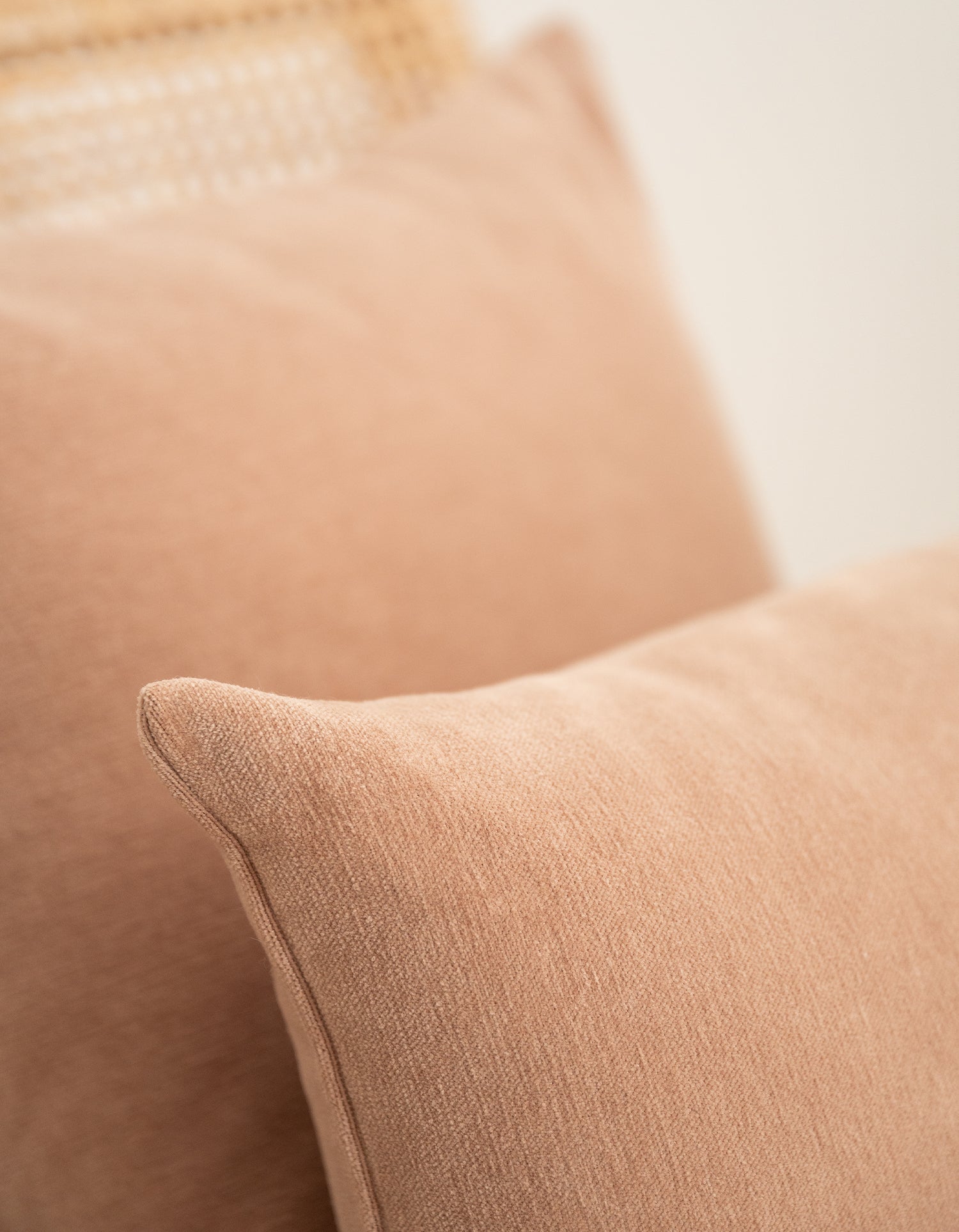 Das lange Samtkissen - Beige