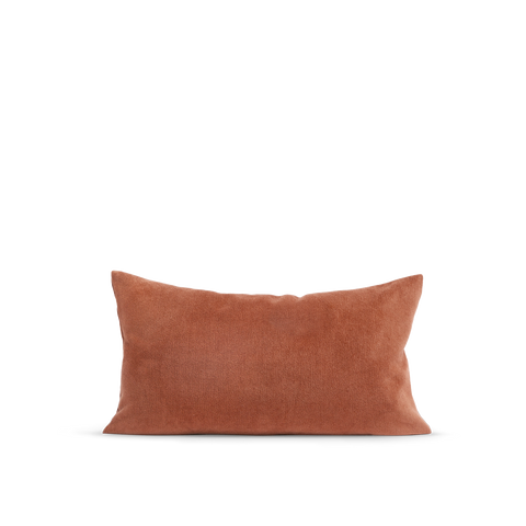 Il lungo cuscino di velluto - Terracotta