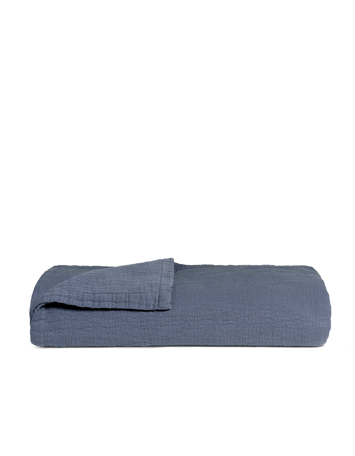 Baumwoll-Tagesdecke - Blau