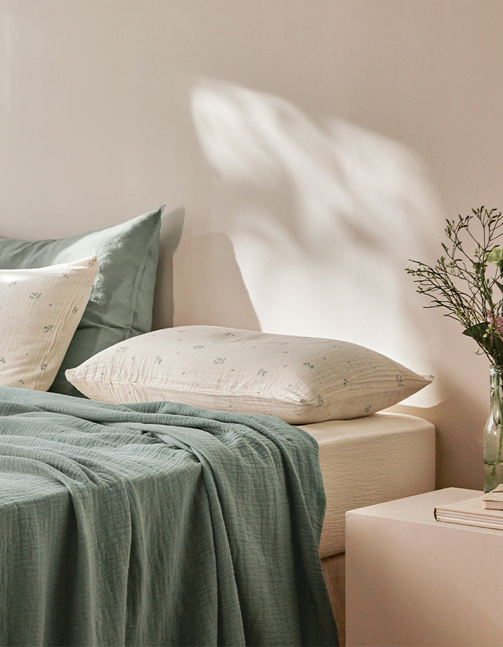 Copriletto in cotone - Verde Tenue
