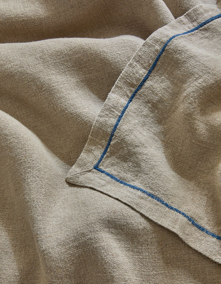 Linnen bedsprei - Natuurlijk Blauw