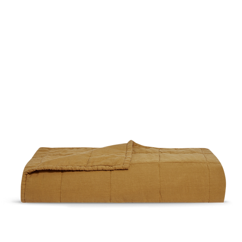 Washed Linen quilted bedspread