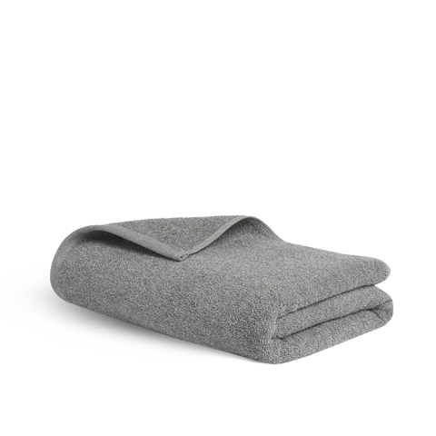 Serviette de bain coton recyclé - Chiné Gris