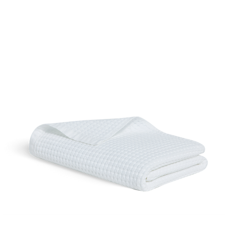 Serviette de bain Nid d'abeille - Juste Le Blanc