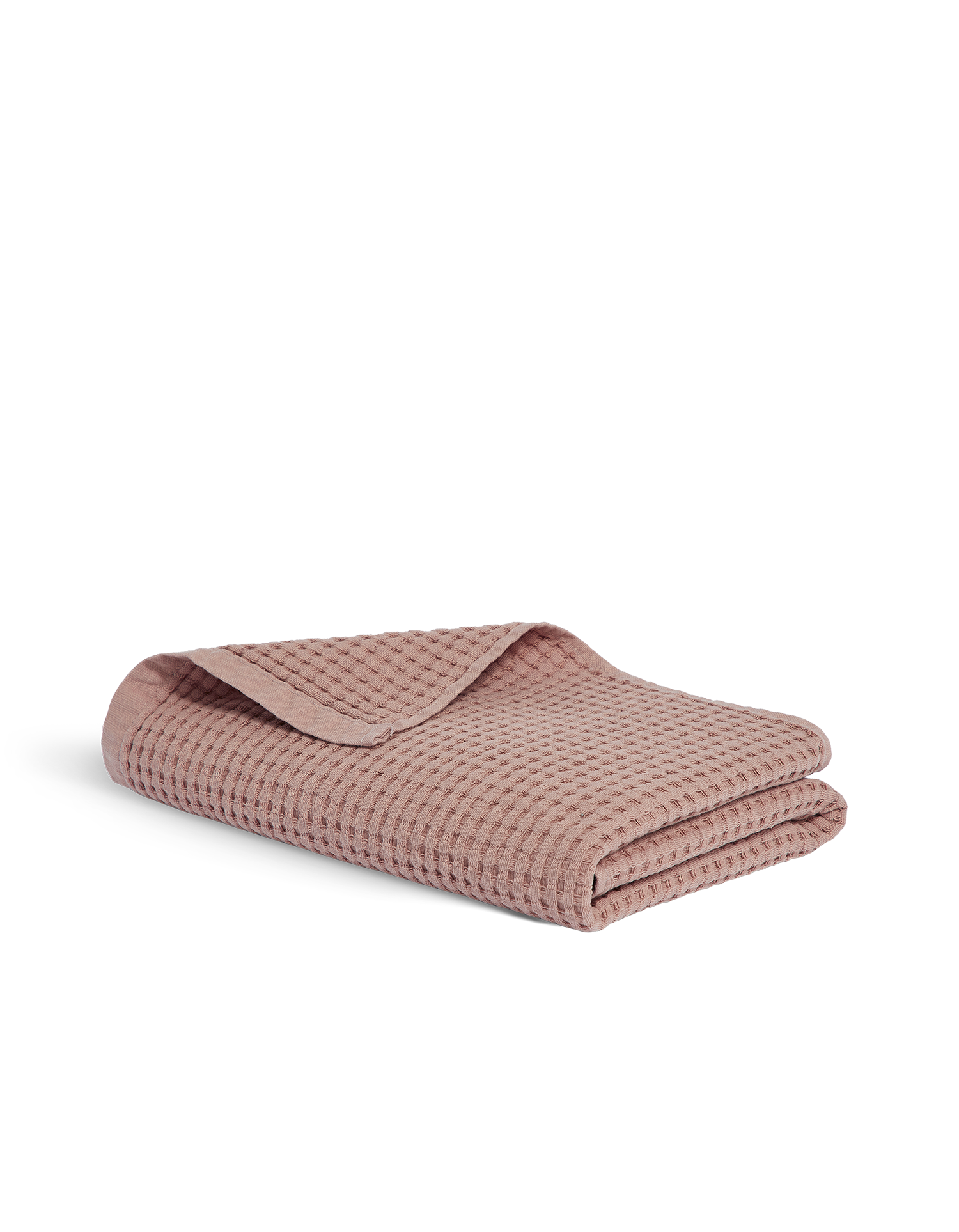 Serviette de bain Nid d'abeille - Vieux Rose