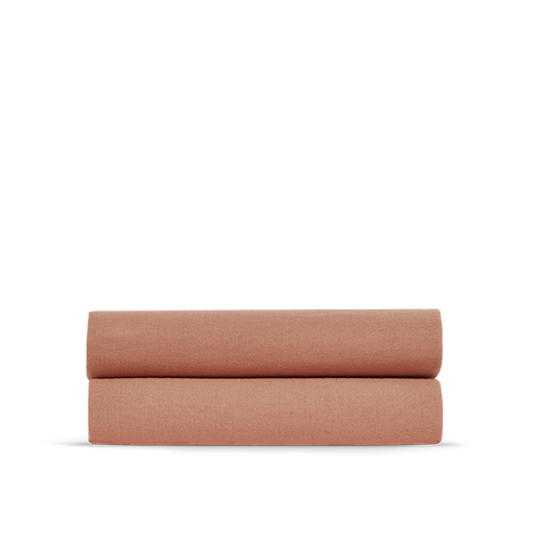 Musselin Spannbettlaken Baby & Kind - Keksbraun