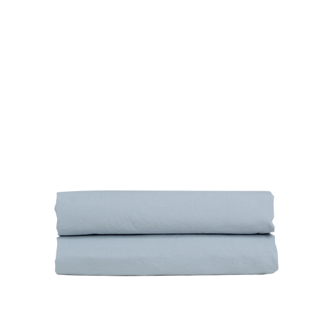 Hoeslaken Gewassen Perkal Baby & Kind - Klein Blauw