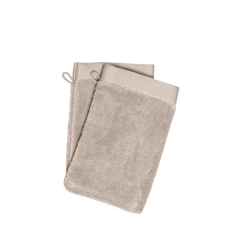 Gants de toilette x2 - Beige