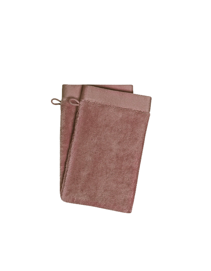 Gants de toilette x2 - Vieux Rose