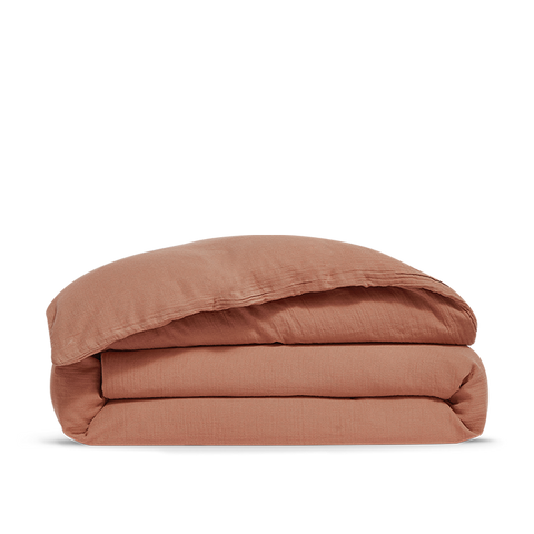 Musselin Bettbezug Baby & Kind - Keksbraun