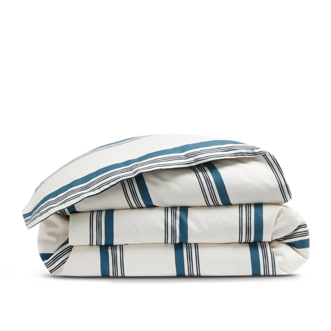 Housse de couette Satin lavé - Rayure Berbère