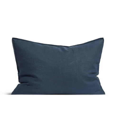 Maxi fodera per cuscino in lino lavato - Blu