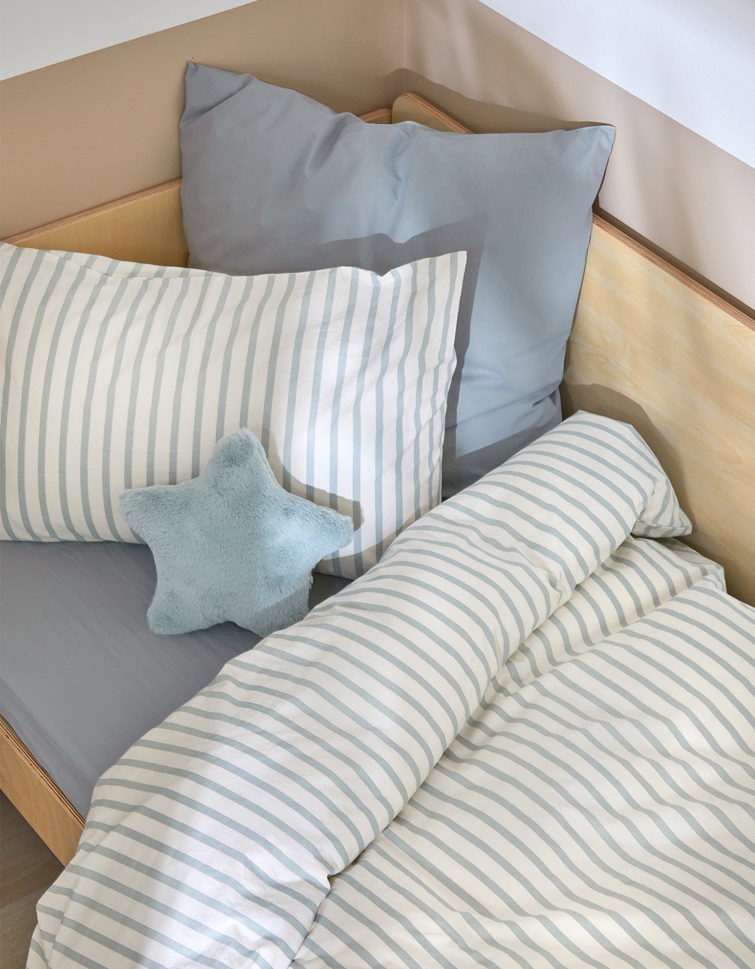 Dekbedovertrek Gewassen Perkal Baby & Kind - Klein Blauw