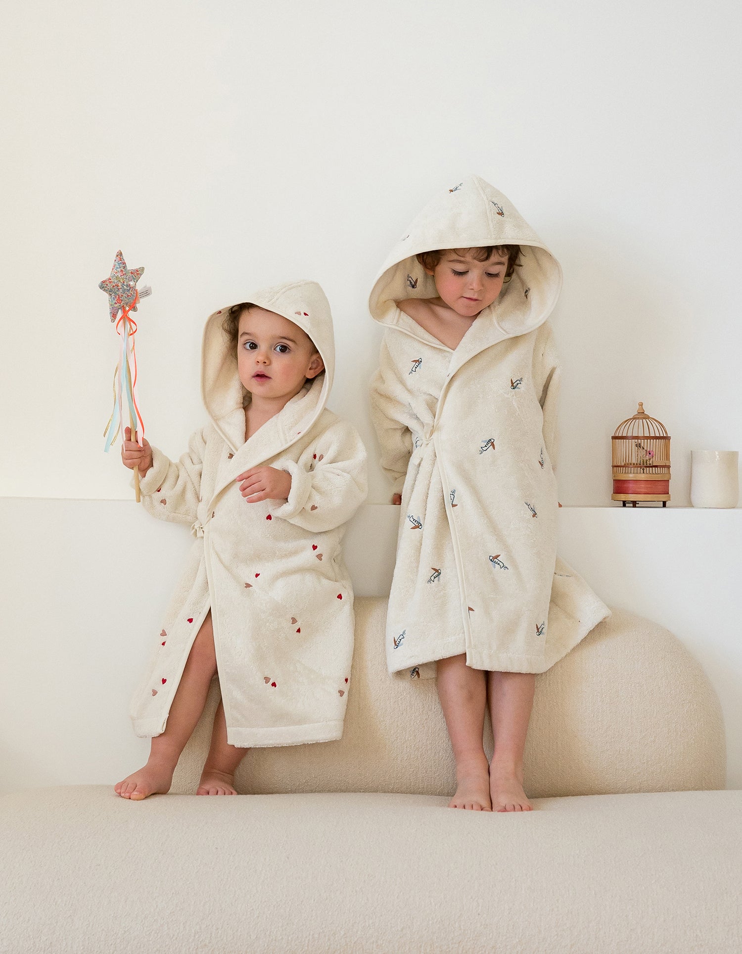 Bademantel Kind - Kleine Herzen