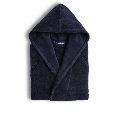 Accappatoio con cappuccio - Blu Velour