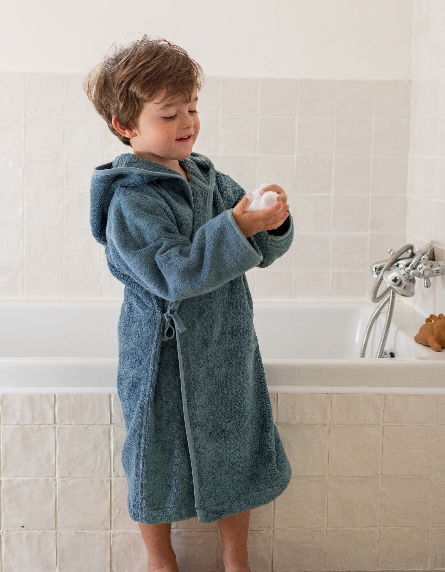 Bademantel Kind - Blau