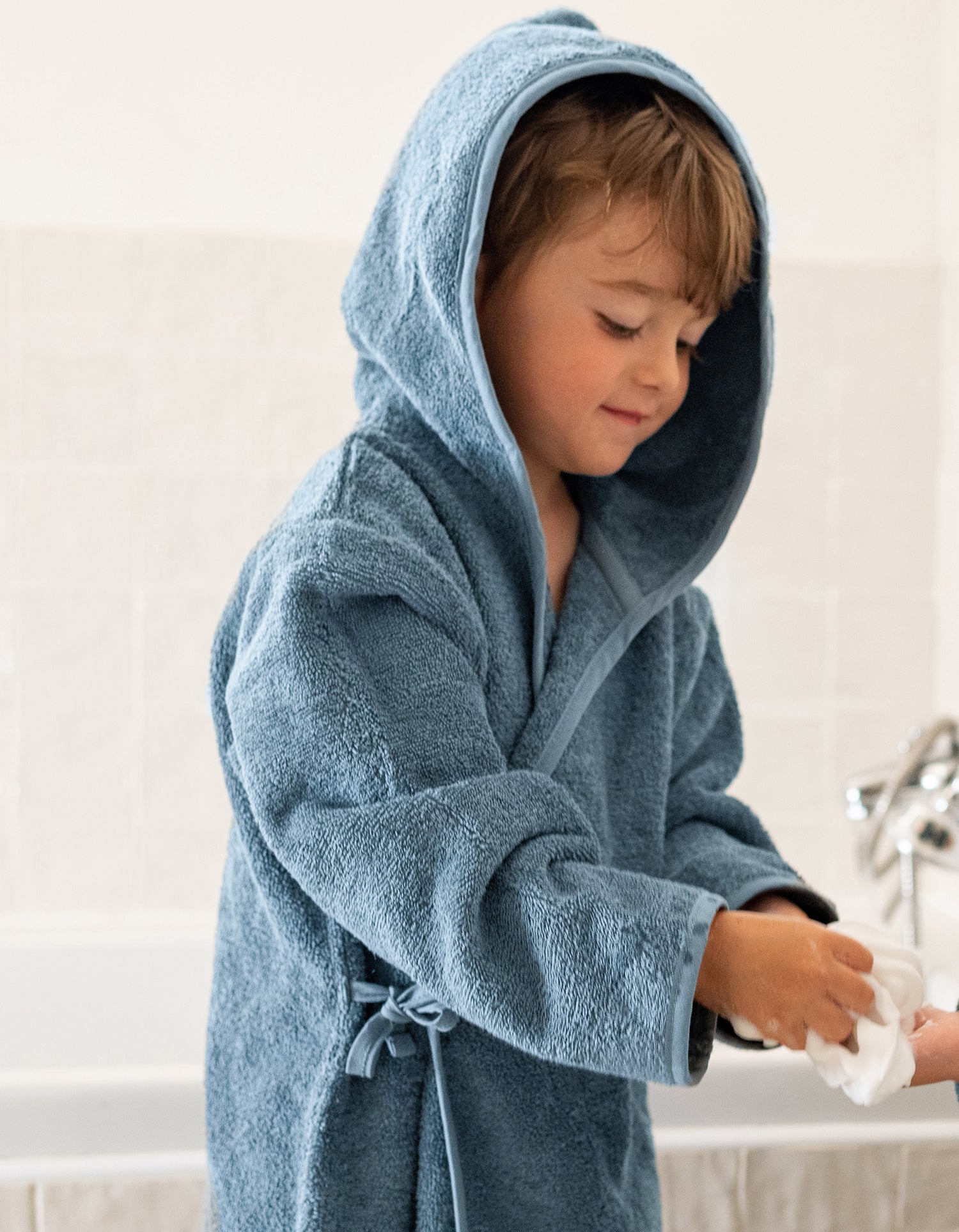 Bademantel Kind - Blau
