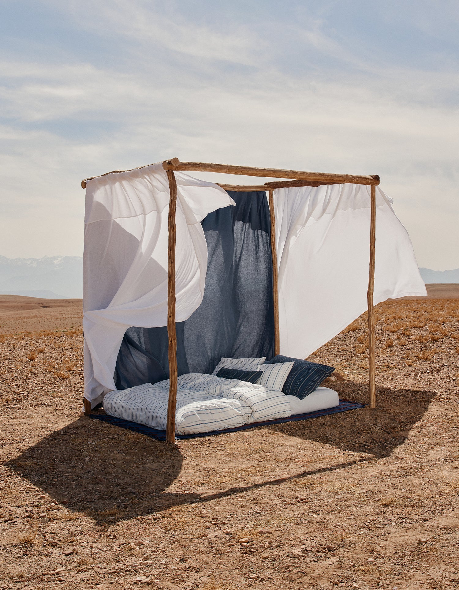 Drap housse Percale lavée - Blanc