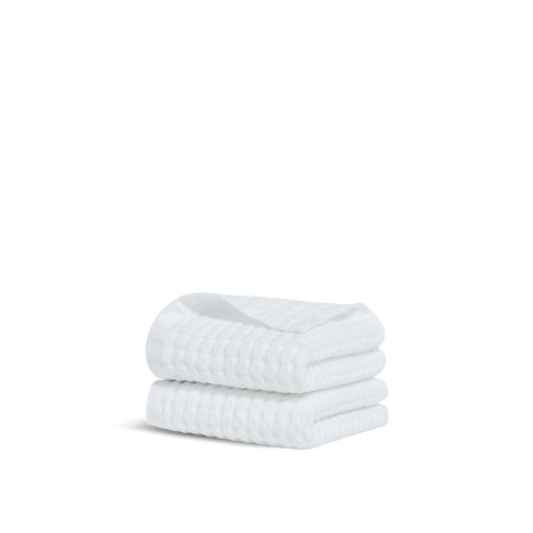 Asciugamani per ospiti nido d'ape x2 - Bianco
