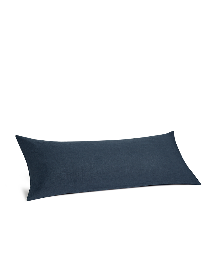 Taie de traversin rectangulaire Lin lavé français - Juste Le Bleu