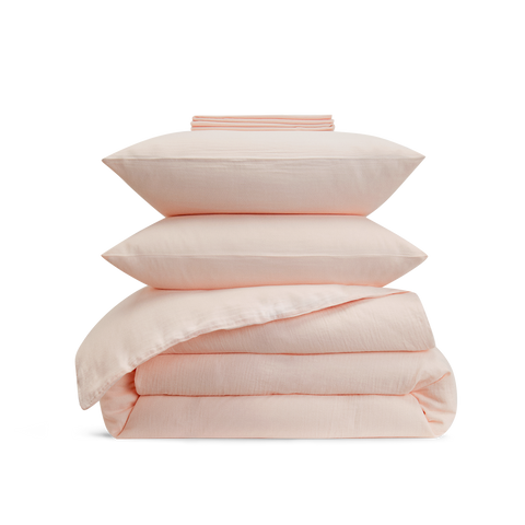 Set in Garza di Cotone - Rosa Pesca