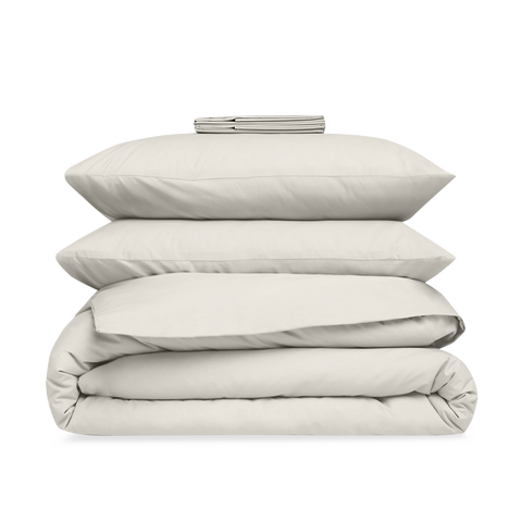 Complete set Percale katoen 120 draden - Zandkleur