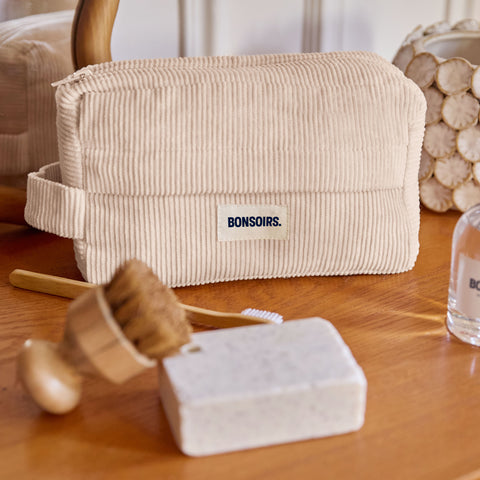 La trousse de toilette Velours - Naturel