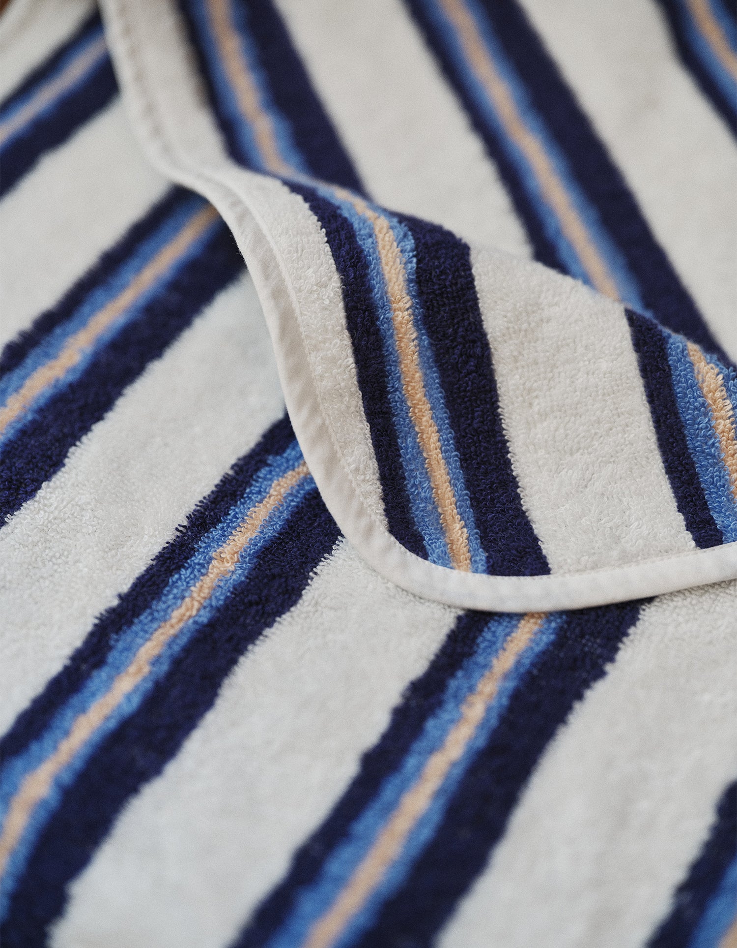 Kids' Plush Velour Hooded Towel - Cobalt Stripe