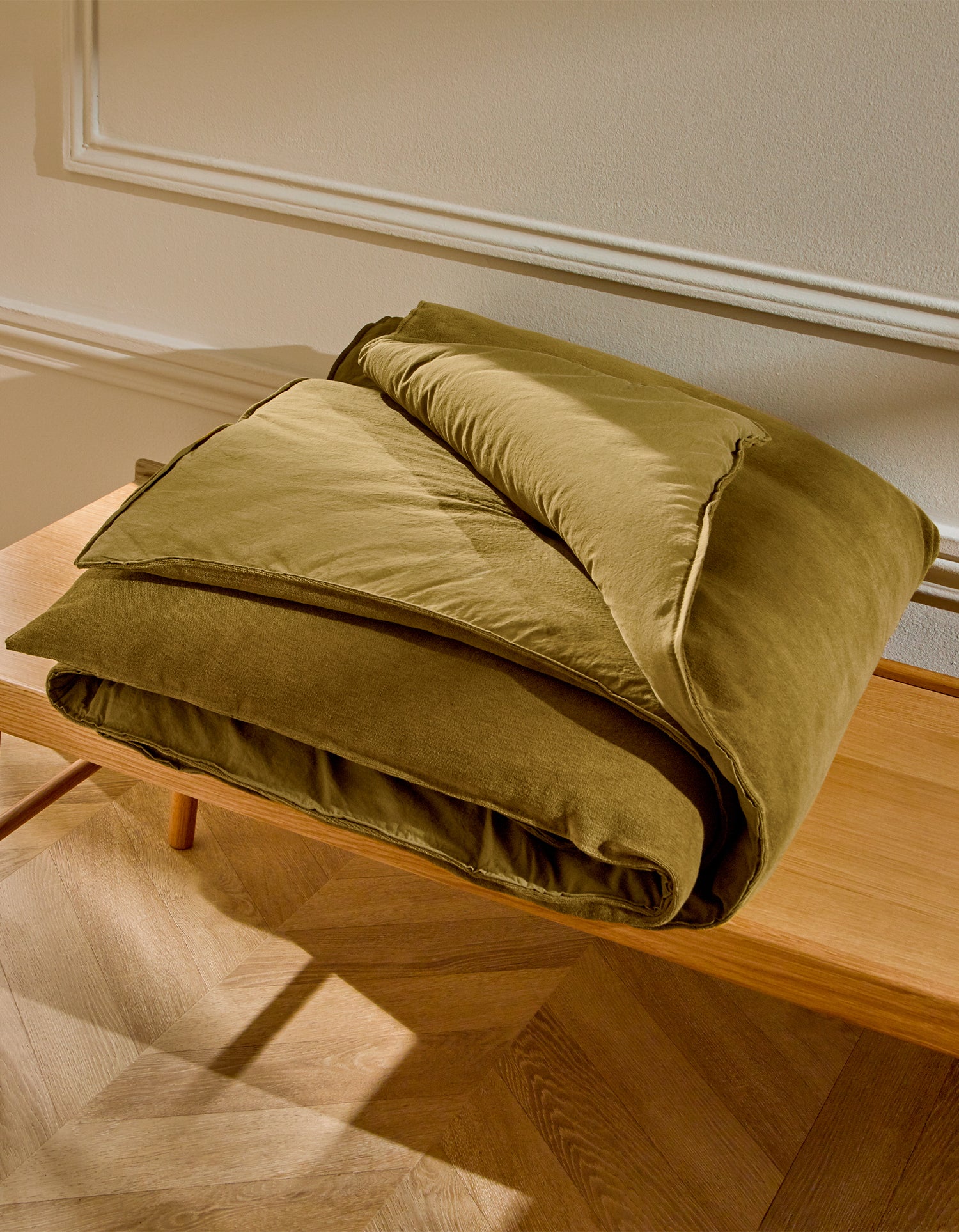 Boutis Copriletto in Velluto - Bronzo