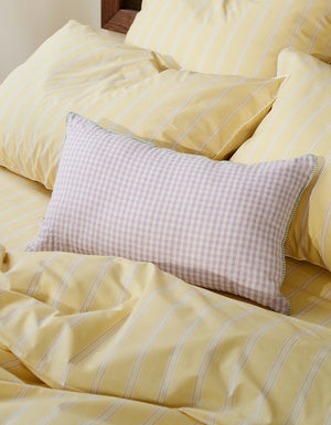 Housse de coussin - Vichy Lilas