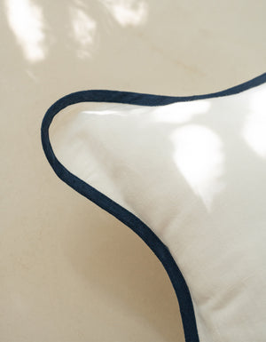 Housse de coussin long Festonnée - Blanc