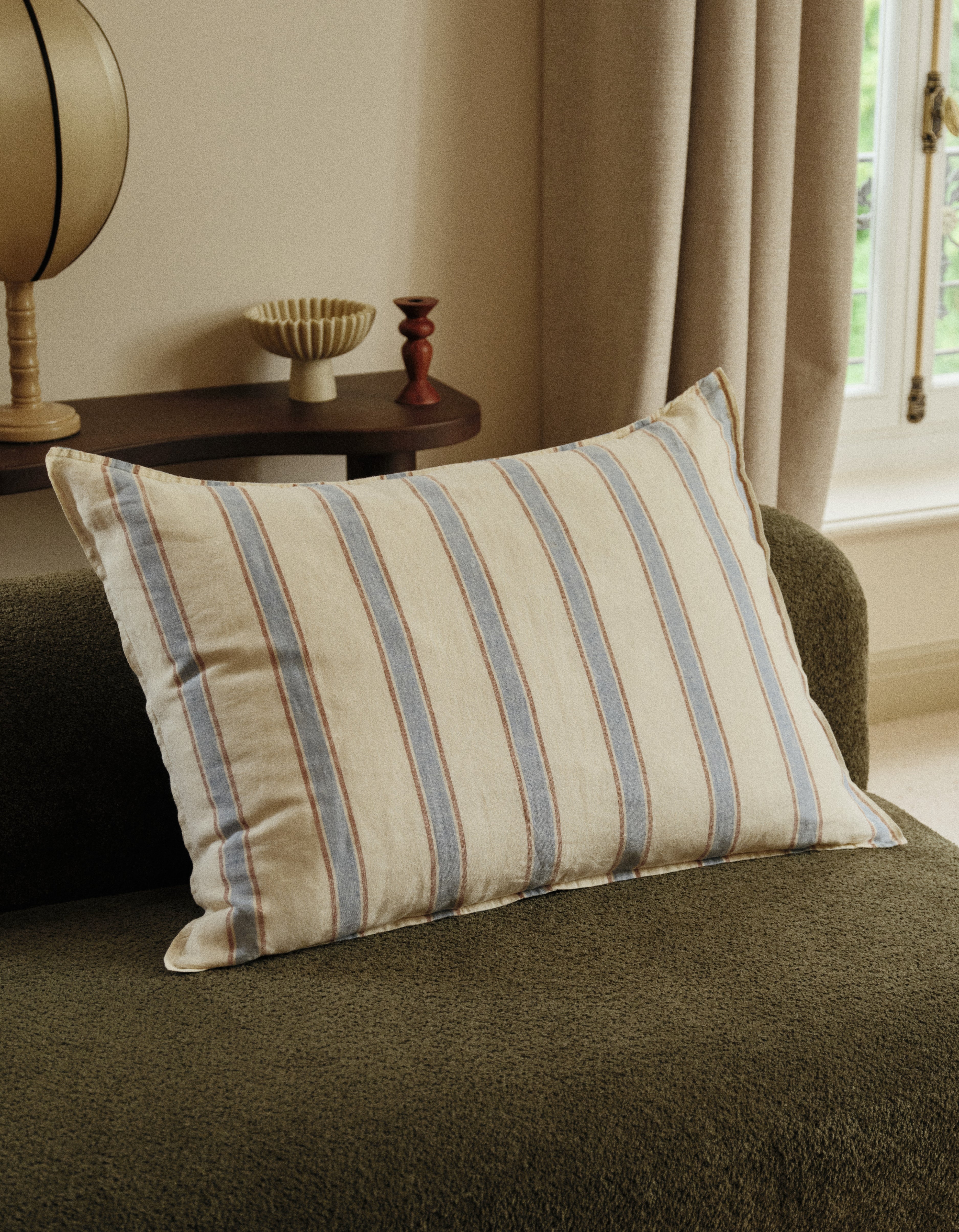 Maxi housse de coussin Lin lavé - Rayure Expression