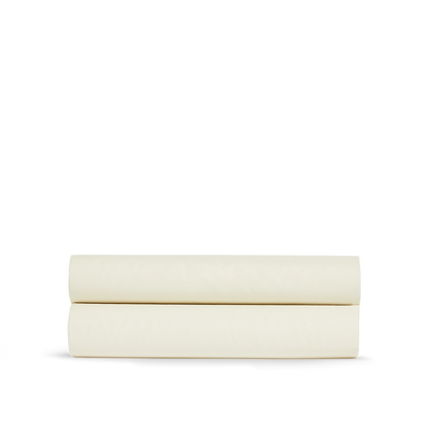 Drap housse Percale de coton 120 fils - Jaune Beurre