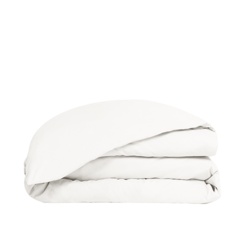 Housse de couette Percale de coton 120 fils - Juste Le Blanc