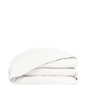 Housse de couette Percale de coton 120 fils - Juste Le Blanc