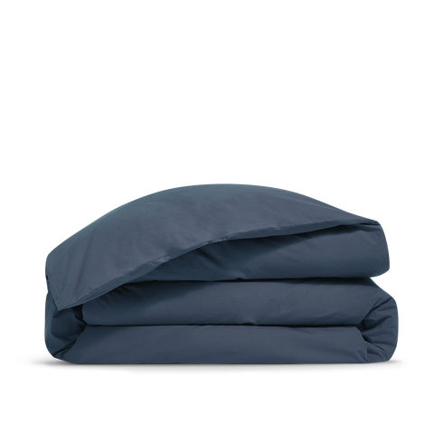 Housse de couette Percale de coton 120 fils - Bleu Encre