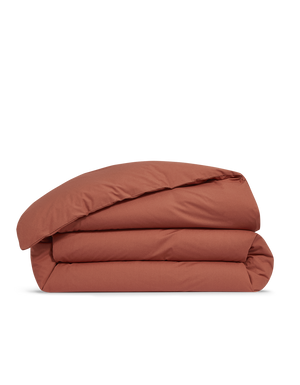 Housse de couette Percale de coton 120 fils - Terre Cuite