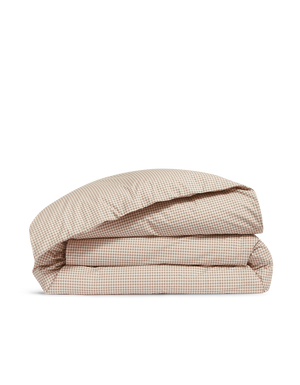 Housse de couette Percale de coton Enfant - Mini Vichy Beige